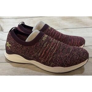 KURU Stride Slip On Purple Confetti Shoes Sneakers Comfort Heel Support Sz 10 M